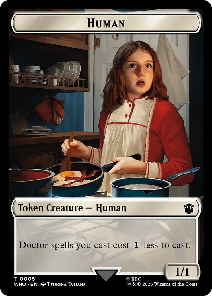 Human (0005) // Alien Insect Double-Sided Token [Doctor Who Tokens] | Card Citadel