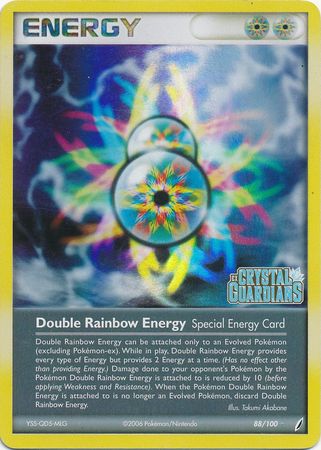 Double Rainbow Energy (88/100) (Stamped) [EX: Crystal Guardians] | Card Citadel