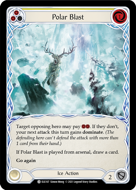 Polar Blast (Yellow) [ELE167] (Tales of Aria)  1st Edition Rainbow Foil | Card Citadel