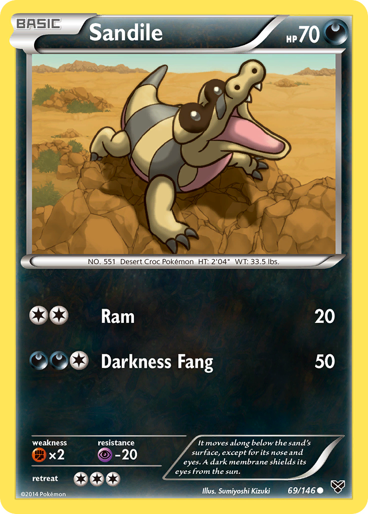 Sandile (69/146) [XY: Base Set] | Card Citadel