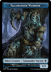 Salamander Warrior // Zombie Double-Sided Token [Murders at Karlov Manor Commander Tokens] | Card Citadel