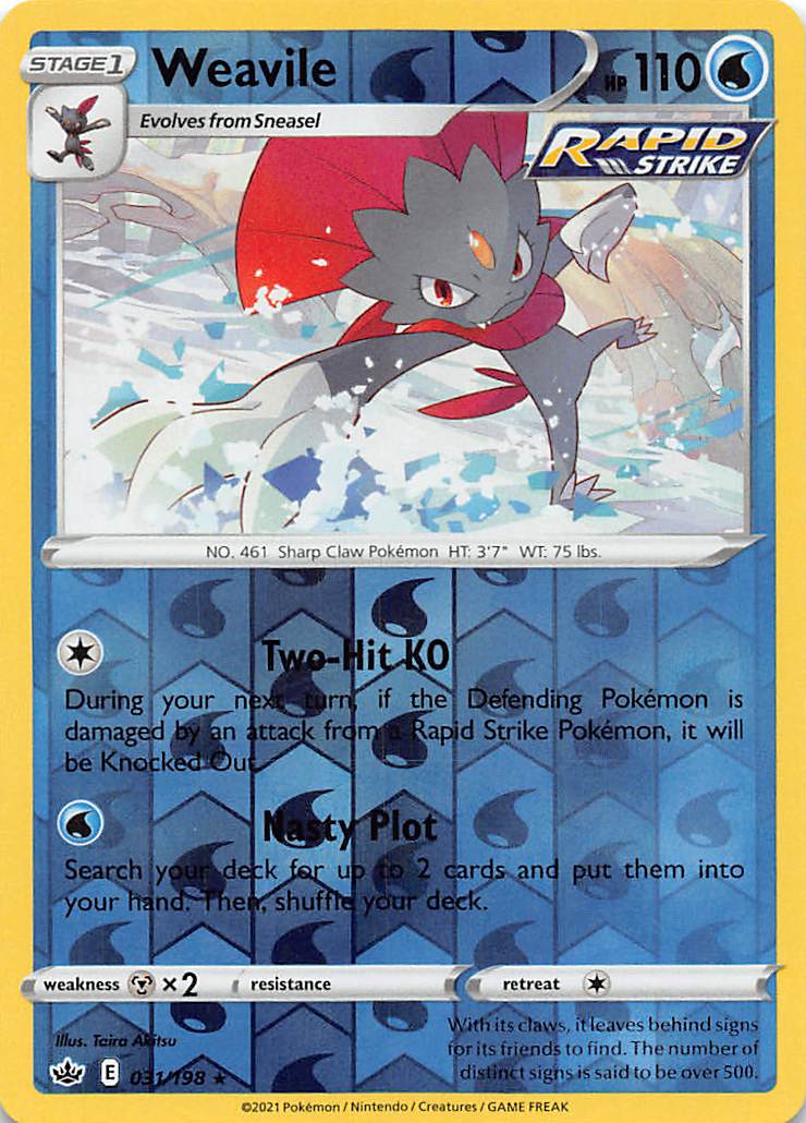 Weavile (031/198) [Sword & Shield: Chilling Reign] | Card Citadel