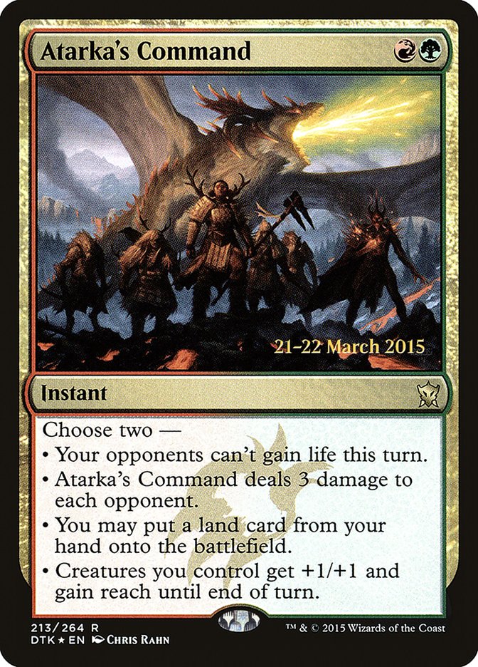 Atarka's Command [Dragons of Tarkir Promos] | Card Citadel