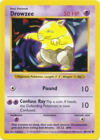 Drowzee (49/102) [Base Set Shadowless Unlimited] | Card Citadel