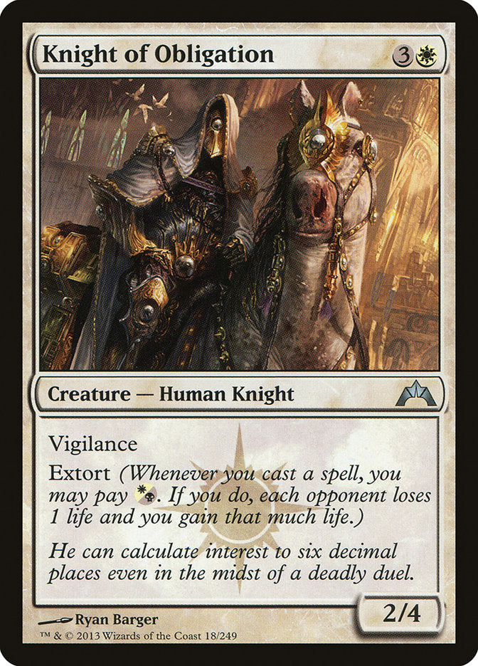 Knight of Obligation [Gatecrash] | Card Citadel