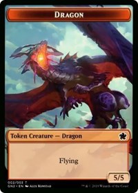 Dragon // Dinosaur Double-Sided Token [Game Night 2019 Tokens] | Card Citadel