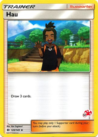 Hau (120/149) (Charizard Stamp #57) [Battle Academy 2020] | Card Citadel