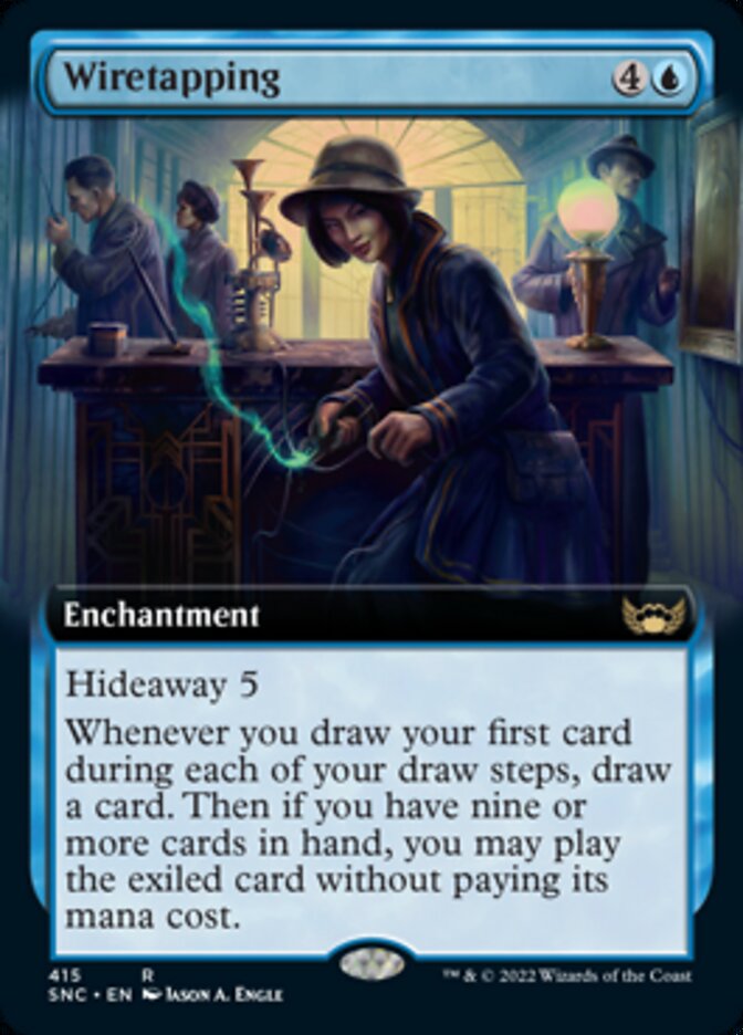 Wiretapping (Extended Art) [Streets of New Capenna] | Card Citadel