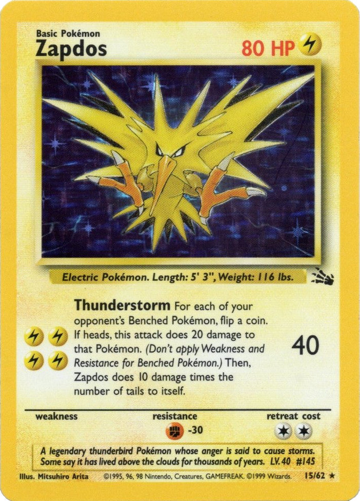 Zapdos (15/62) [Fossil Unlimited] | Card Citadel