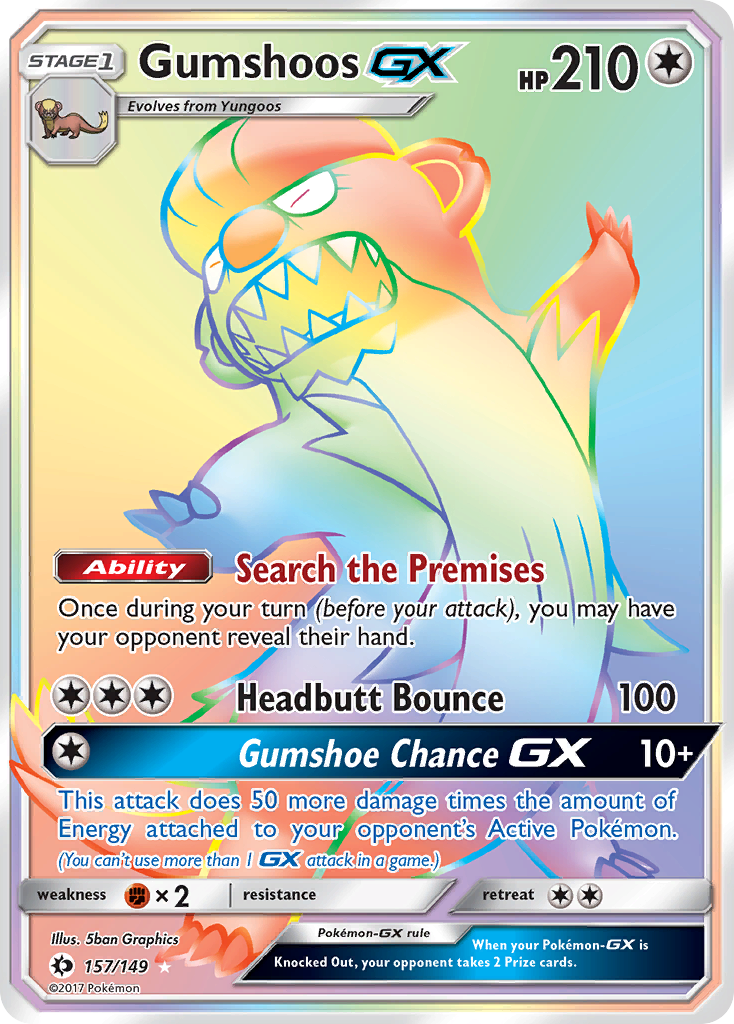 Gumshoos GX (157/149) [Sun & Moon: Base Set] | Card Citadel