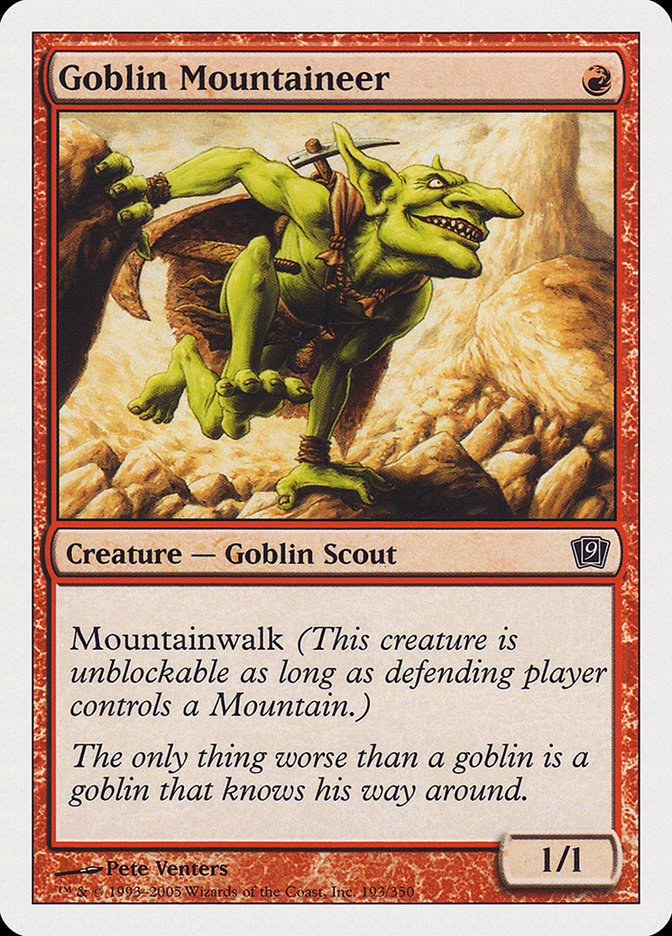 Goblin Mountaineer [Ninth Edition] | Card Citadel