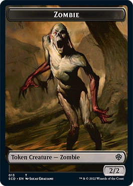 Zombie // Zombie Knight Double-Sided Token [Starter Commander Decks] | Card Citadel