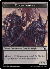 Zombie Knight // Human (6) Double-Sided Token [March of the Machine Commander Tokens] | Card Citadel