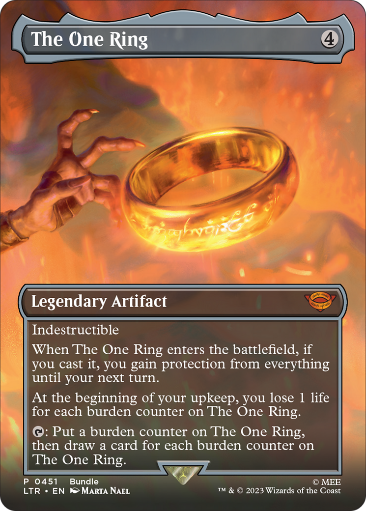The One Ring (Borderless Alternate Art) [The Lord of the Rings: Tales of Middle-Earth] | Card Citadel