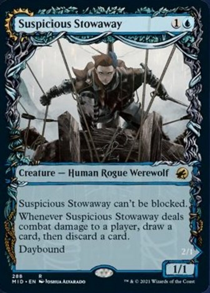 Suspicious Stowaway // Seafaring Werewolf (Showcase Equinox) [Innistrad: Midnight Hunt] | Card Citadel