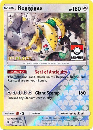 Regigigas (84/111) (League Promo 1st Place) [Sun & Moon: Crimson Invasion] | Card Citadel