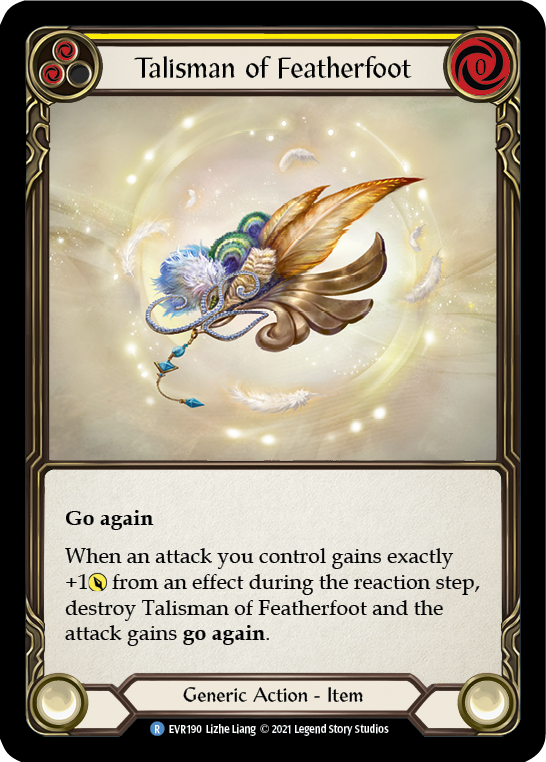 Talisman of Featherfoot [EVR190] (Everfest)  1st Edition Cold Foil | Card Citadel