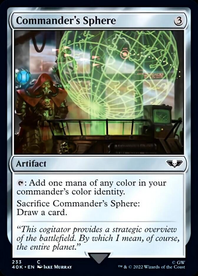 Commander's Sphere (233) (Surge Foil) [Universes Beyond: Warhammer 40,000] | Card Citadel