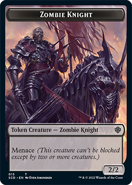 Zombie // Zombie Knight Double-Sided Token [Starter Commander Decks] | Card Citadel