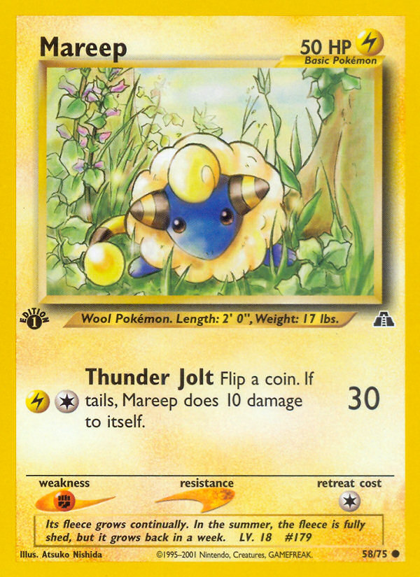 Mareep (58/75) [Neo Discovery 1st Edition] | Card Citadel