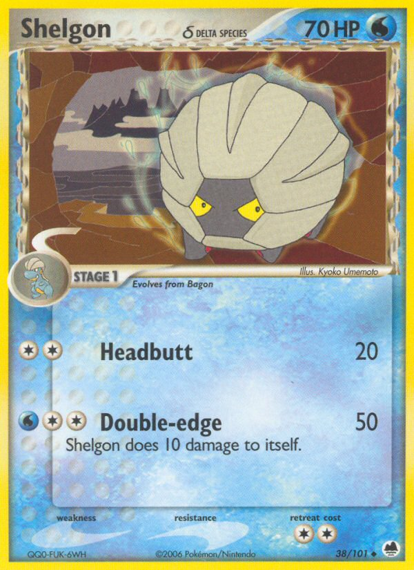 Shelgon (38/101) (Delta Species) [EX: Dragon Frontiers] | Card Citadel