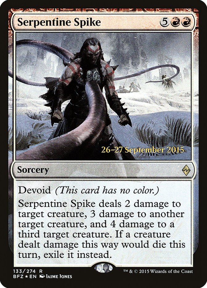 Serpentine Spike  [Battle for Zendikar Prerelease Promos] | Card Citadel