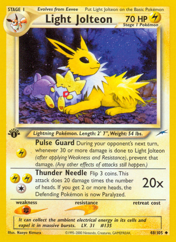 Light Jolteon (48/105) [Neo Destiny 1st Edition] | Card Citadel