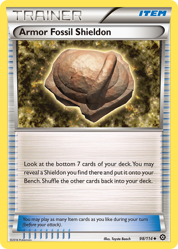 Armor Fossil Shieldon (98/114) [XY: Steam Siege] | Card Citadel