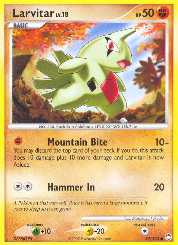 Larvitar (87/123) [Diamond & Pearl: Mysterious Treasures] | Card Citadel