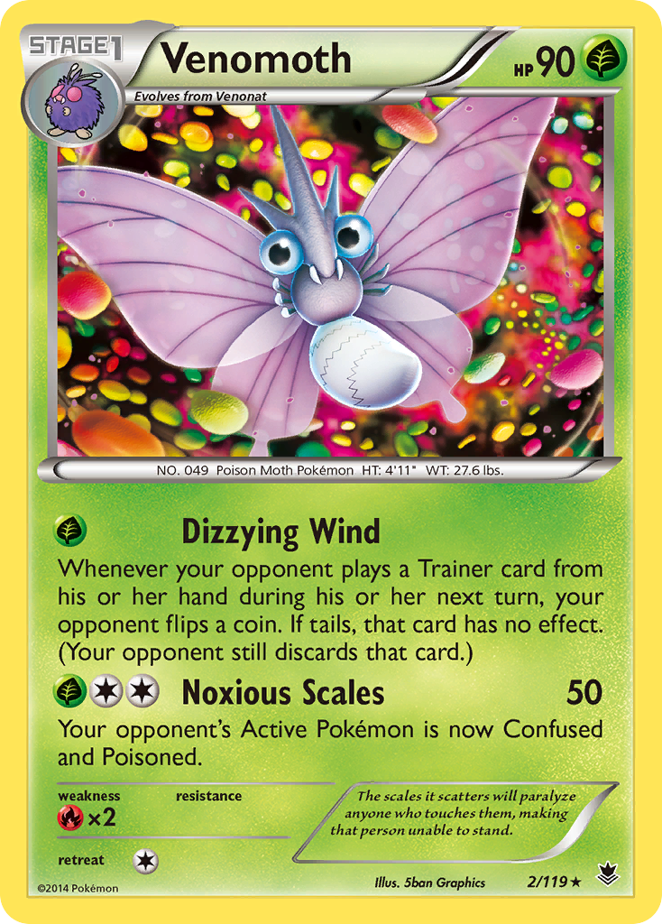 Venomoth (2/119) [XY: Phantom Forces] | Card Citadel