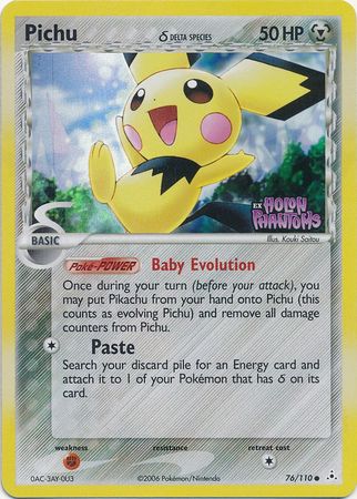 Pichu (76/110) (Delta Species) (Stamped) [EX: Holon Phantoms] | Card Citadel