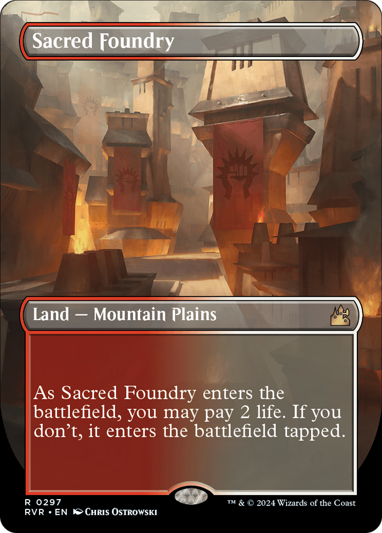 Sacred Foundry (Borderless) [Ravnica Remastered] | Card Citadel