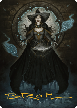 Tasha, the Witch Queen Art Card (76) (Gold-Stamped Signature) [Commander Legends: Battle for Baldur's Gate Art Series] | Card Citadel