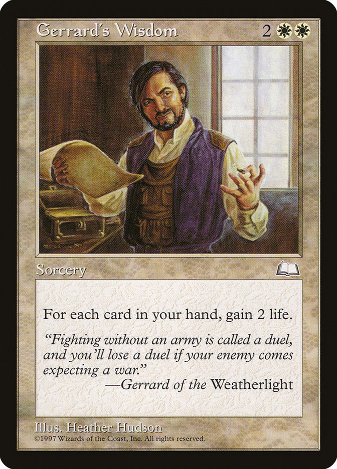 Gerrard's Wisdom [Weatherlight] | Card Citadel