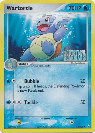 Wartortle (42/100) (Stamped) [EX: Crystal Guardians] | Card Citadel