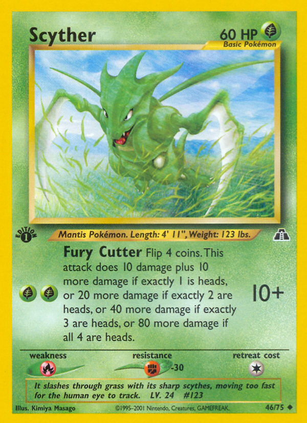 Scyther (46/75) [Neo Discovery 1st Edition] | Card Citadel