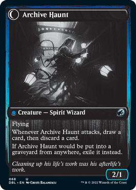 Overwhelmed Archivist // Archive Haunt [Innistrad: Double Feature] | Card Citadel