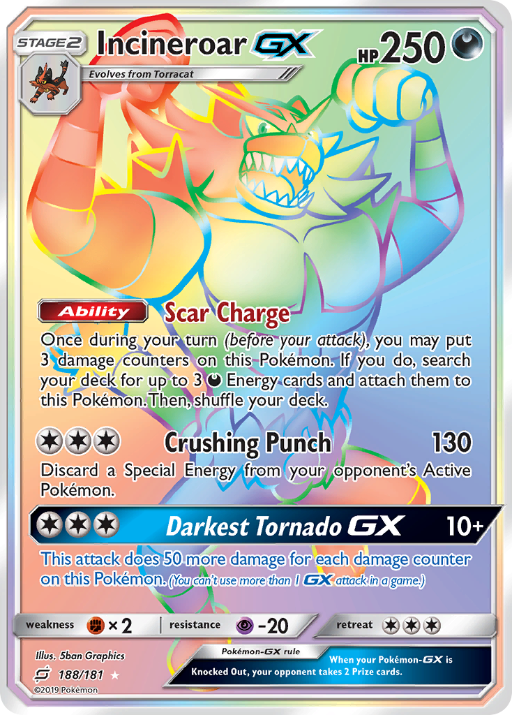 Incineroar GX (188/181) [Sun & Moon: Team Up] | Card Citadel