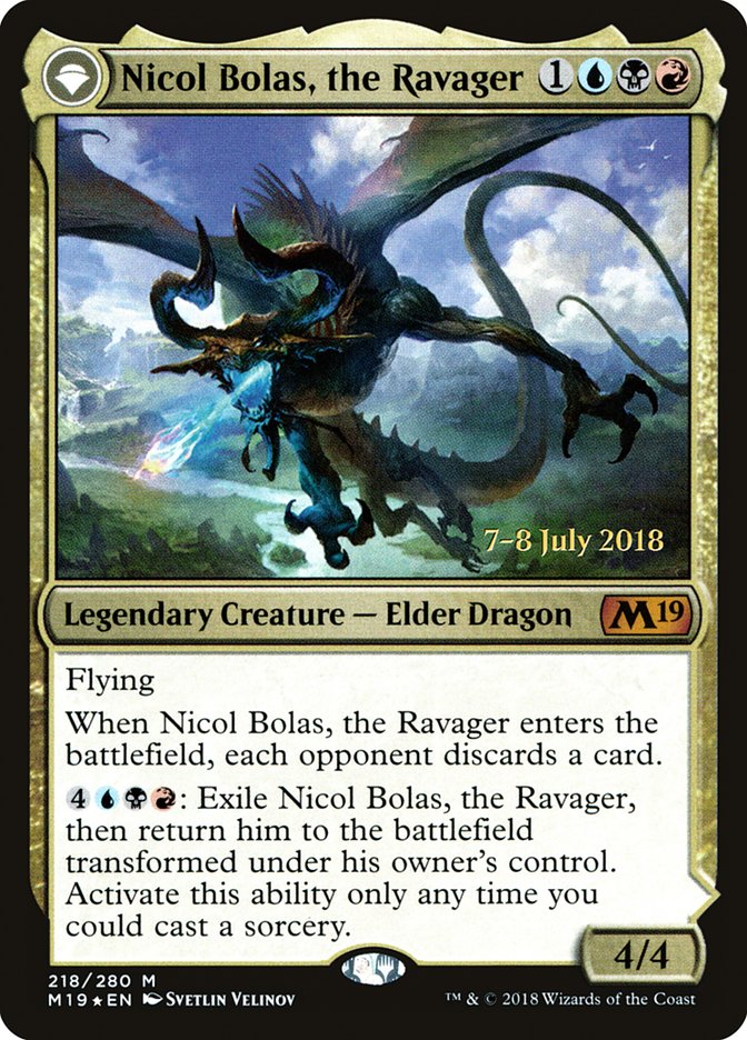 Nicol Bolas, the Ravager // Nicol Bolas, the Arisen [Core Set 2019 Promos] | Card Citadel