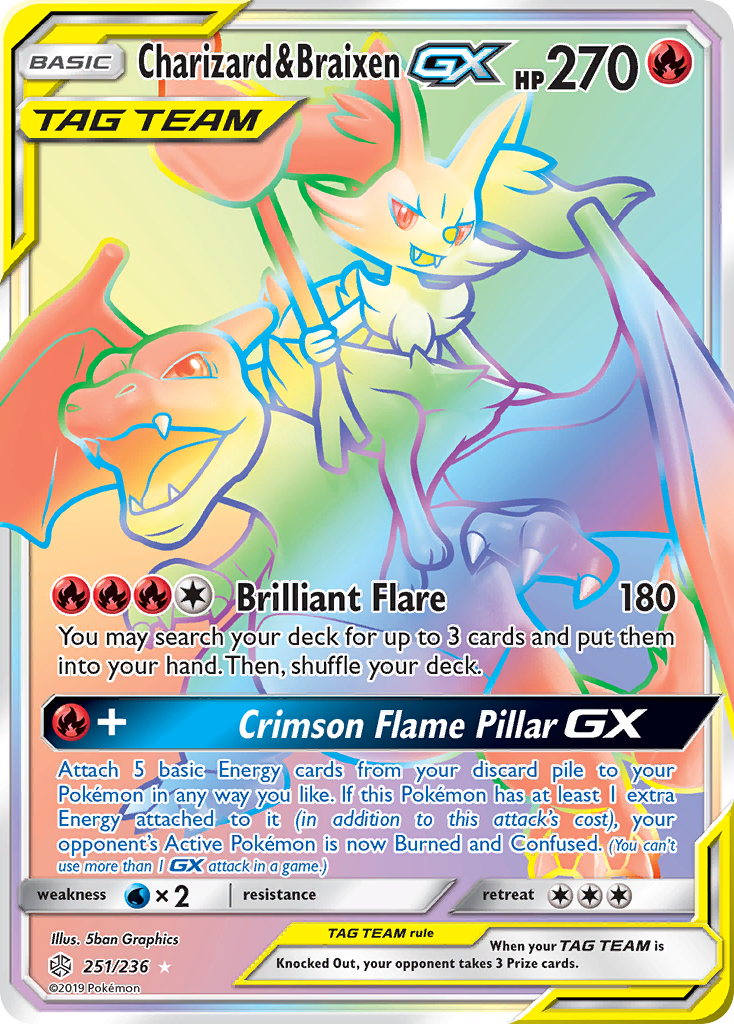 Charizard & Braixen GX (251/236) [Sun & Moon: Cosmic Eclipse] | Card Citadel