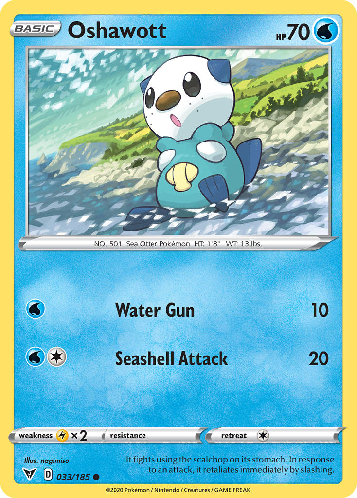 Oshawott (033/185) [Sword & Shield: Vivid Voltage] | Card Citadel
