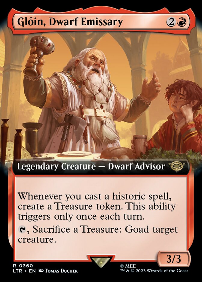 Gloin, Dwarf Emissary (Extended Art) [The Lord of the Rings: Tales of Middle-Earth] | Card Citadel