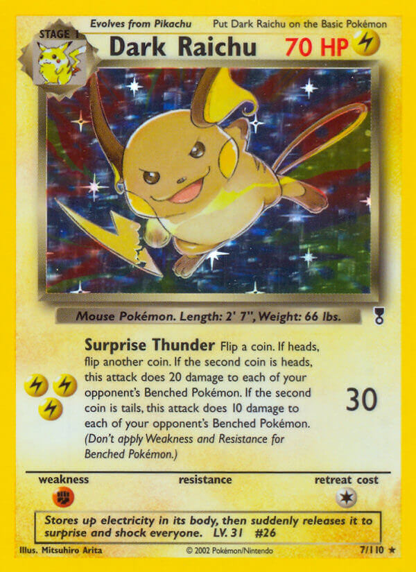 Dark Raichu (7/110) (WotC) (Theme Deck Exclusive) [Legendary Collection] | Card Citadel