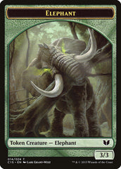 Elephant // Saproling Double-Sided Token [Commander 2015 Tokens] | Card Citadel