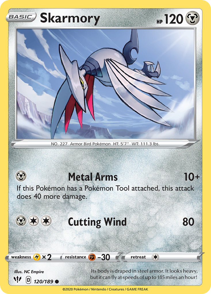 Skarmory (120/189) [Sword & Shield: Darkness Ablaze] | Card Citadel