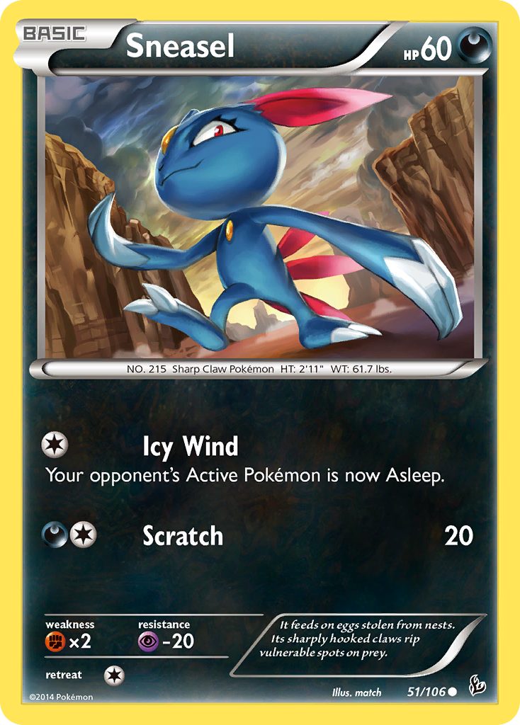 Sneasel (51/106) [XY: Flashfire] | Card Citadel