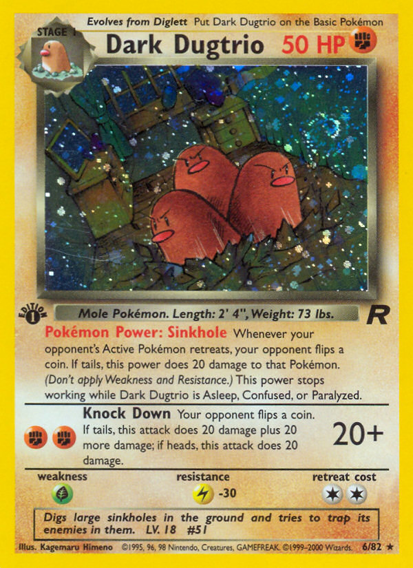 Dark Dugtrio (6/82) [Team Rocket 1st Edition] | Card Citadel