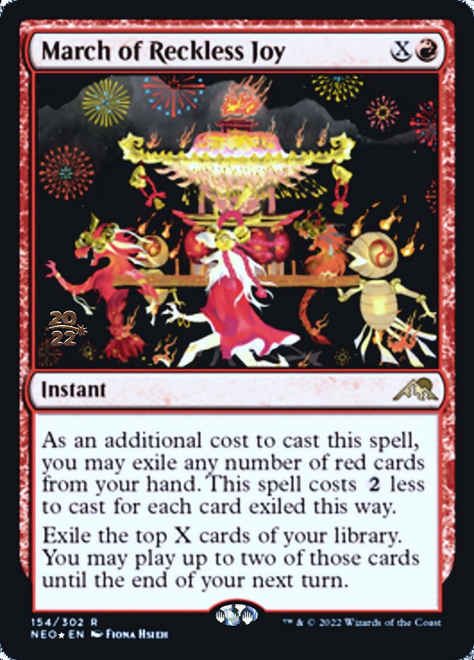 March of Reckless Joy [Kamigawa: Neon Dynasty Prerelease Promos] | Card Citadel