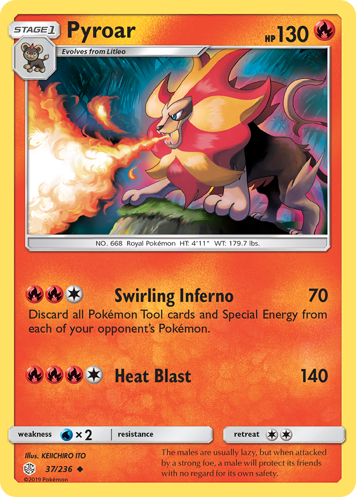 Pyroar (37/236) [Sun & Moon: Cosmic Eclipse] | Card Citadel