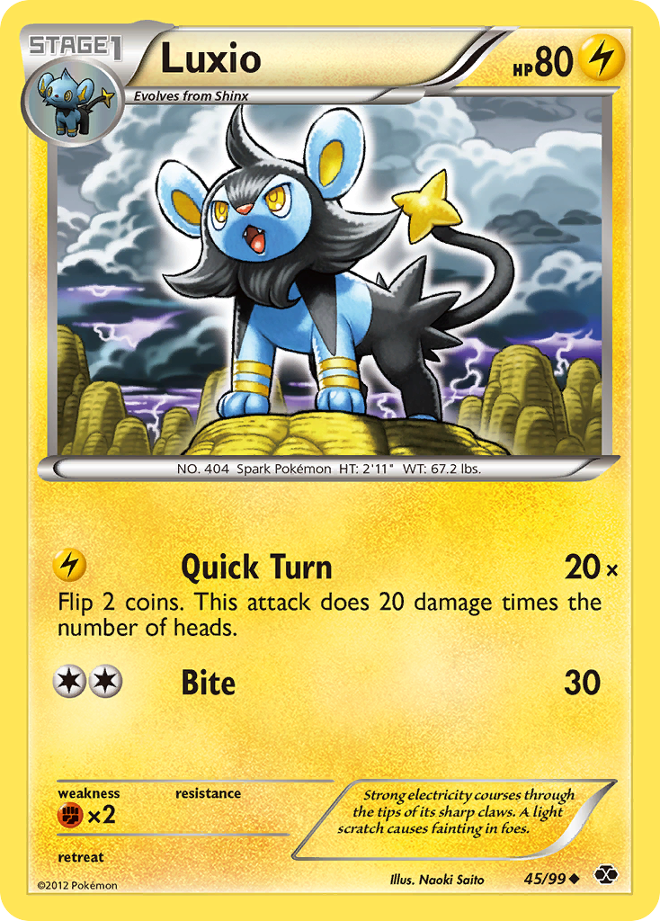 Luxio (45/99) [Black & White: Next Destinies] | Card Citadel